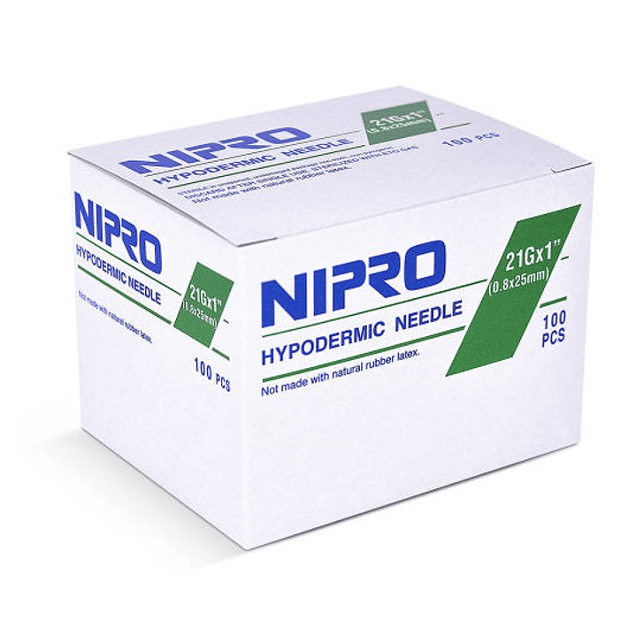 AH-2125 - Nipro Aguja Hipodérmica 21G X 1 - Unidad 1