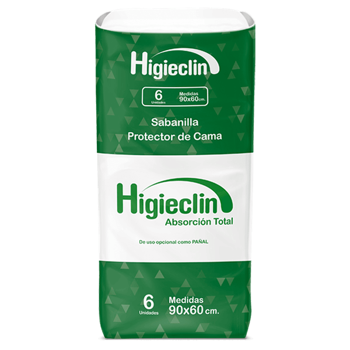 Sabanilla Protectora de Cama — 90x60 cm — HIGIECLIN - 6 U  1