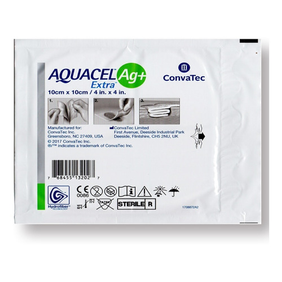 Apósito de Plata — Aquacel Ag Extra — 10x10 cm — Convatec- 413567   2