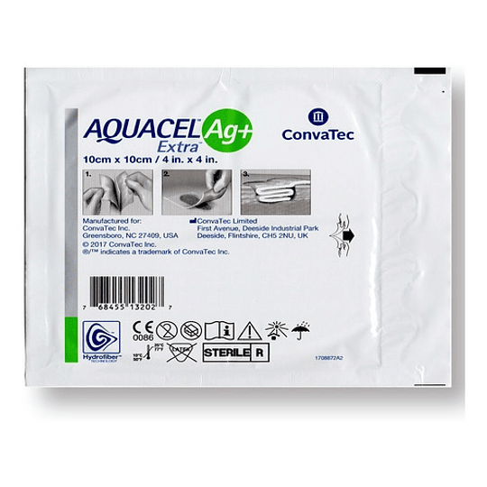Apósito de Plata — Aquacel Ag Extra — 10x10 cm — 413567  