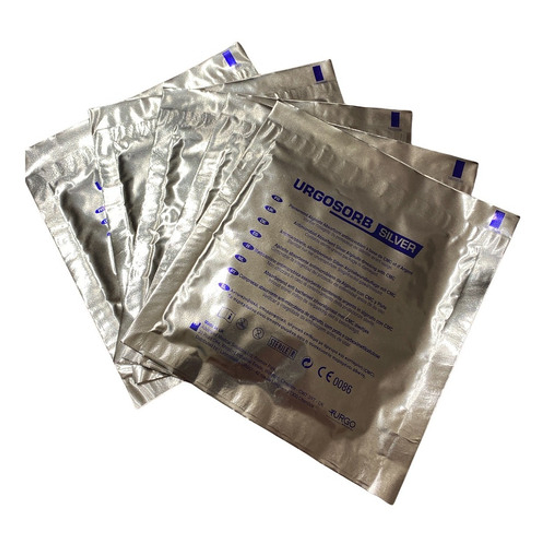 Apósito Absorbente Alginato + Plata — Urgo Sorb Silver — 10x10 cm — 503134   3