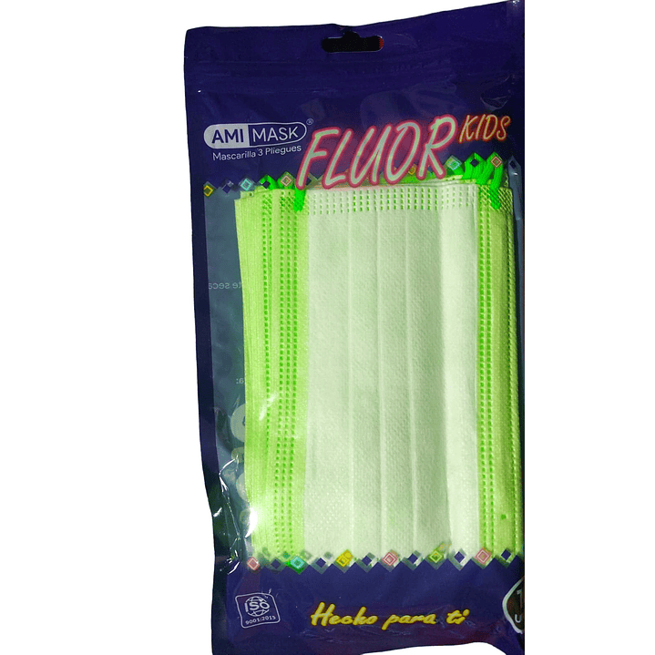 Mascarilla Fluor 3 Pliegues - Niños - 10u 1
