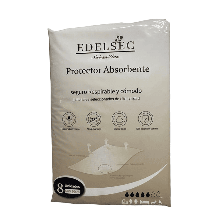 Sabanilla Protectora Absorbente – 60x90 cm – 8 Unidades  1