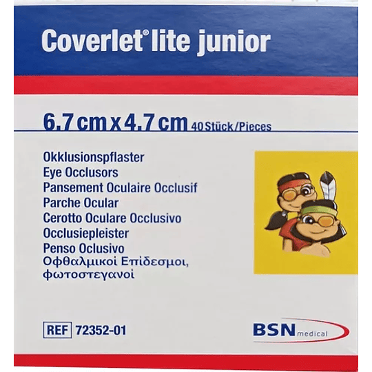 Parche Ocular Converlet Lite Junior - 6,7 x 4,7cm - Piel Sensible