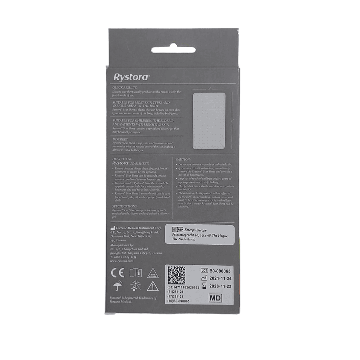 Lámina para Cicatrices Rystora Scar Sheet no Estéril 2