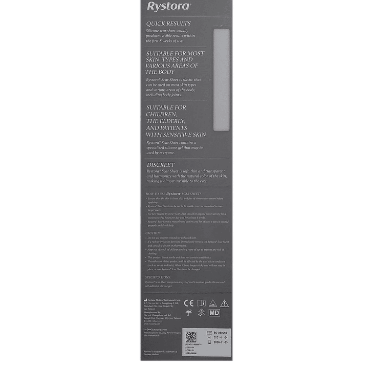 Lámina para Cicatrices Rystora Scar Sheet no Estéril 4