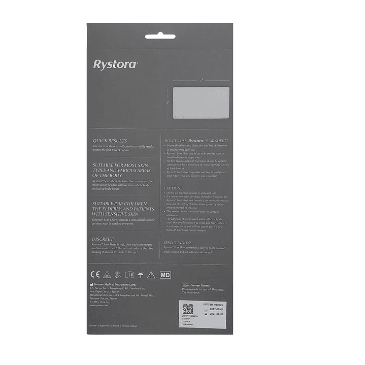 Lámina para Cicatrices Rystora Scar Sheet no Estéril 6