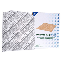 Aposito Alginato Ag — Pharma AlgiAg — 10x10 cm — PHARMAPLAST — REF PADALGIFAG1010