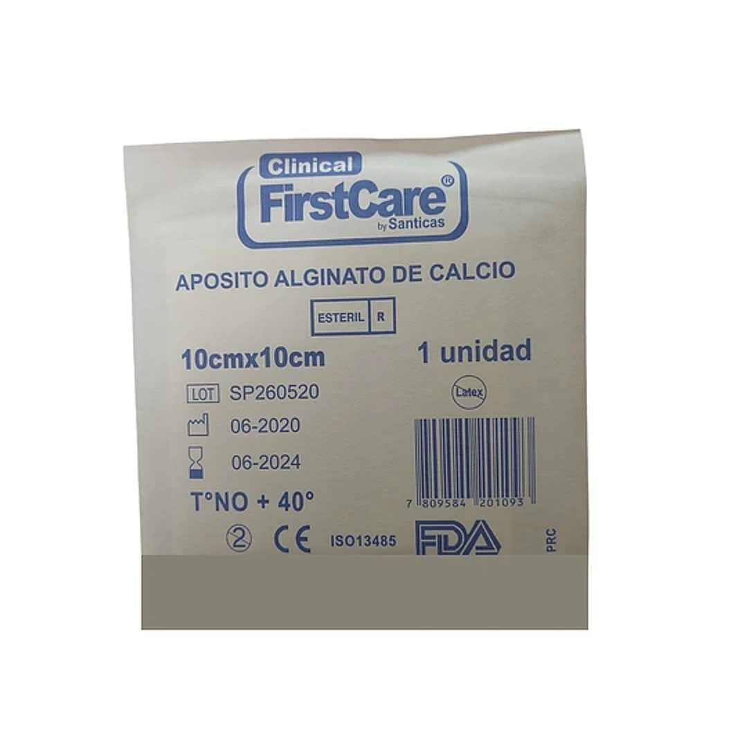 Aposito Alginato de Calcio — 10x10 cm — FIRSTCARE 2
