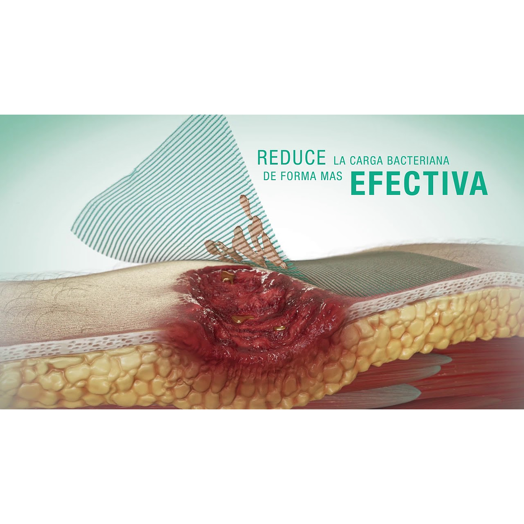  Apósito antimicrobiano — CUTIMED SORBACT — 10x10 cm 72162-00  3