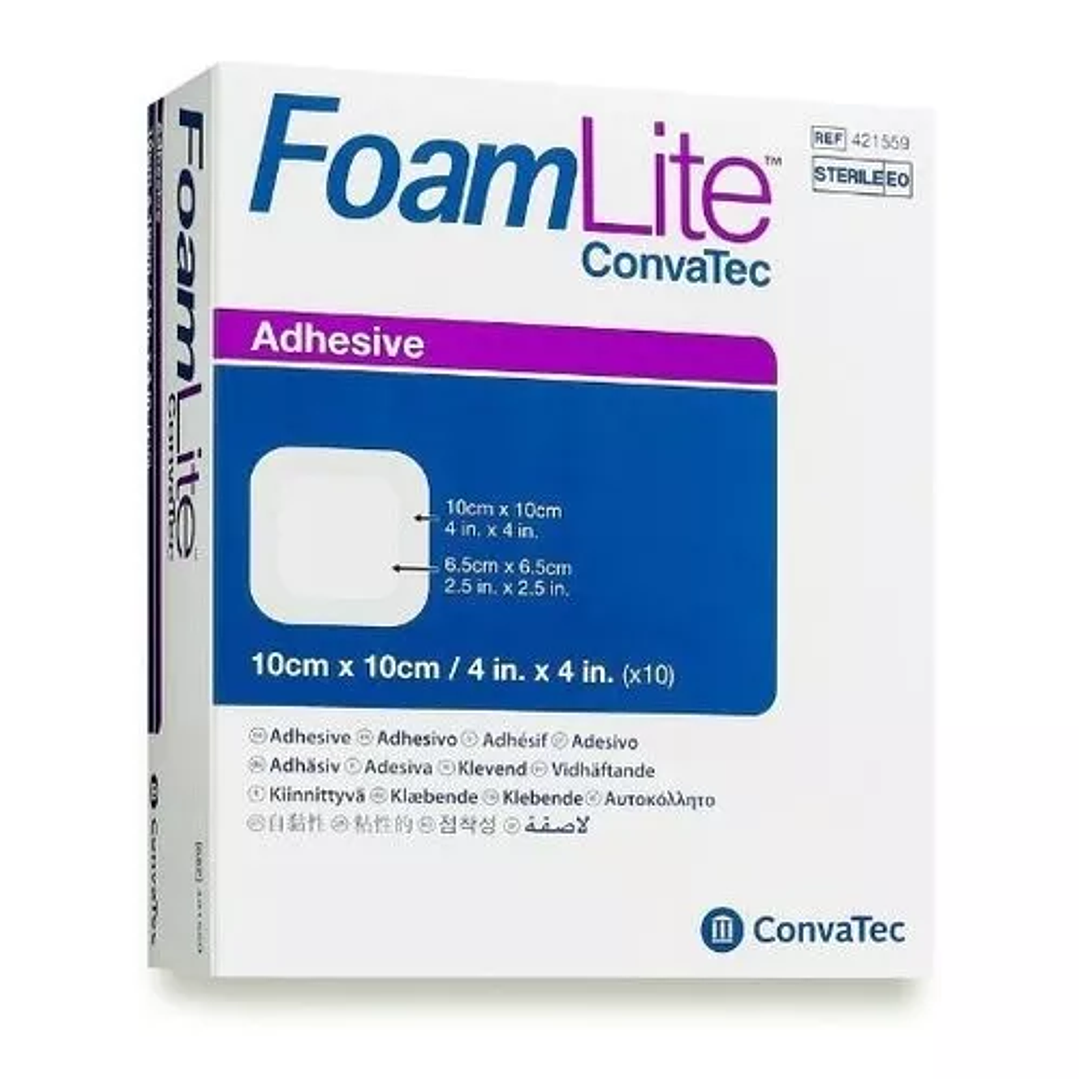  Apósito espuma adhesivo silicona — FoamLite — 10x10 cm — 421559  2