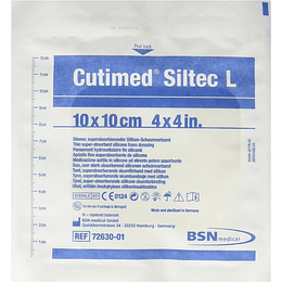 73283-01 — Apósito espuma silicona — CUTIMED SILTEC L — 10x10 cm  