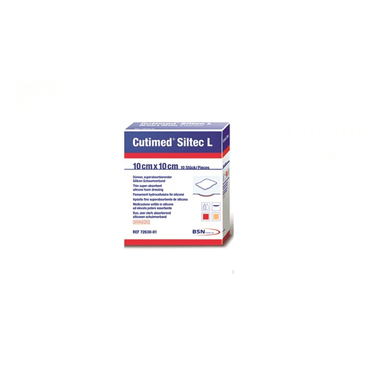 Apósito espuma silicona — CUTIMED SILTEC L — 10x10 cm  — 73283-01 