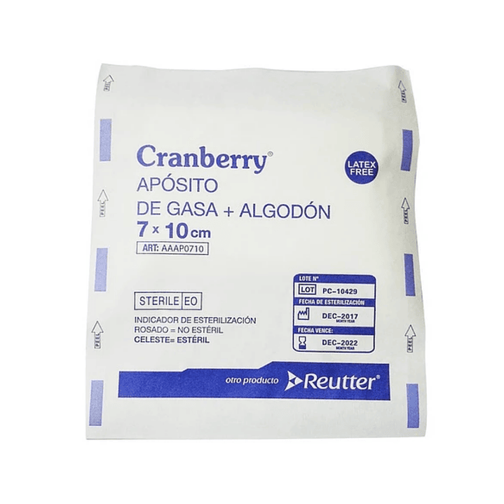 Apósito de Gasa Natural — Medidas — Cranberry 1