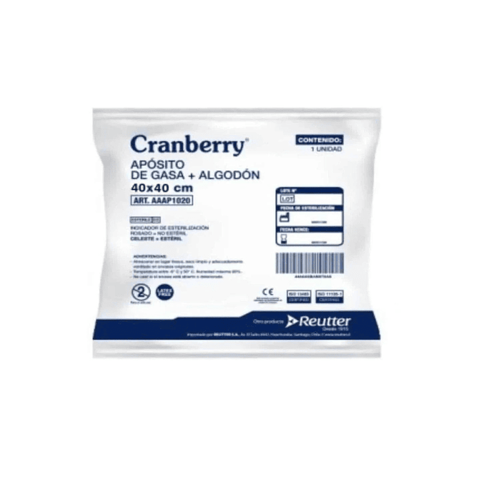 Apósito de Gasa Natural — Medidas — Cranberry 4