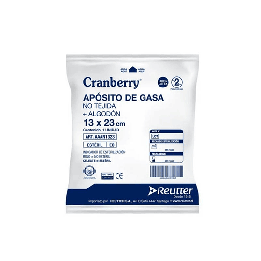 Apósito de Gasa Natural — Medidas — Cranberry