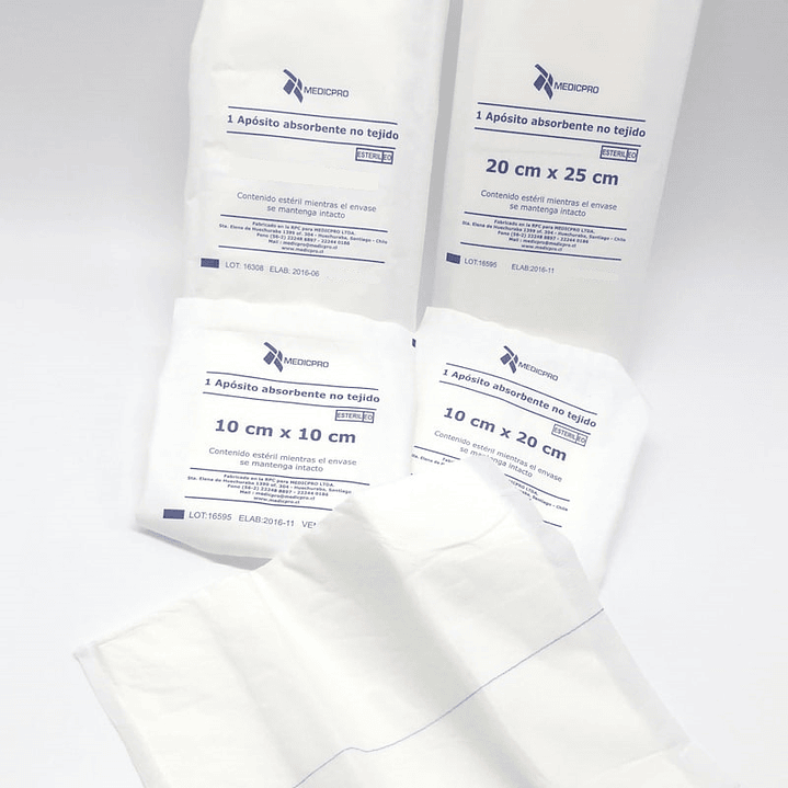 Aposito Gasa No Tejido — Medidas — Medicpro 2