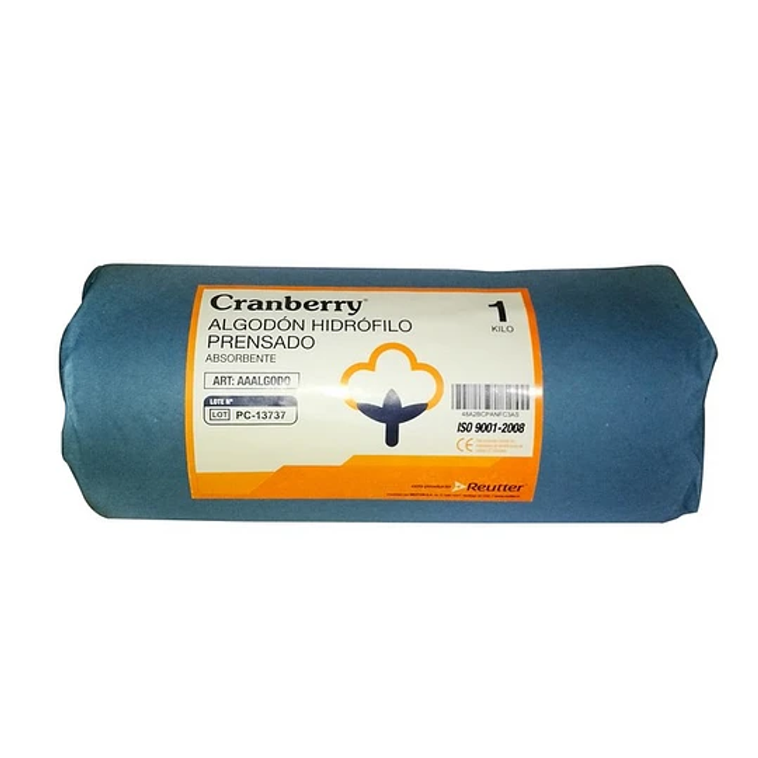 Algodón Hidrofílico Prensado — 1 Kg — Cranberry — REF. AAALGOPR 1