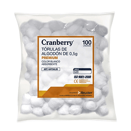 Torulas de algodón chicas — Cranberry — 100 Unidades — REF. AATOAL05