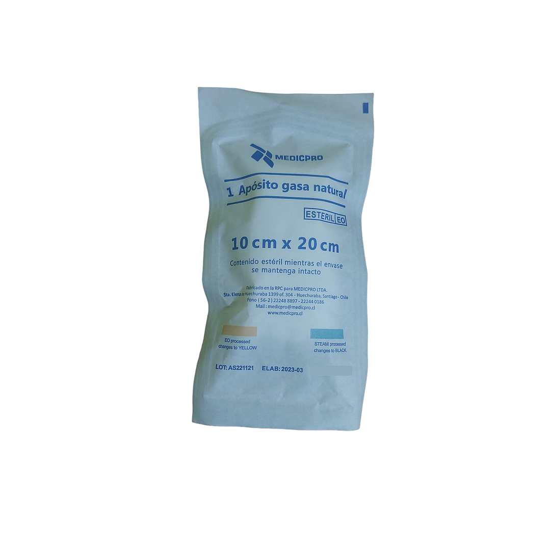 Apósito Gasa Natural — Medidas — MEDICPRO 1