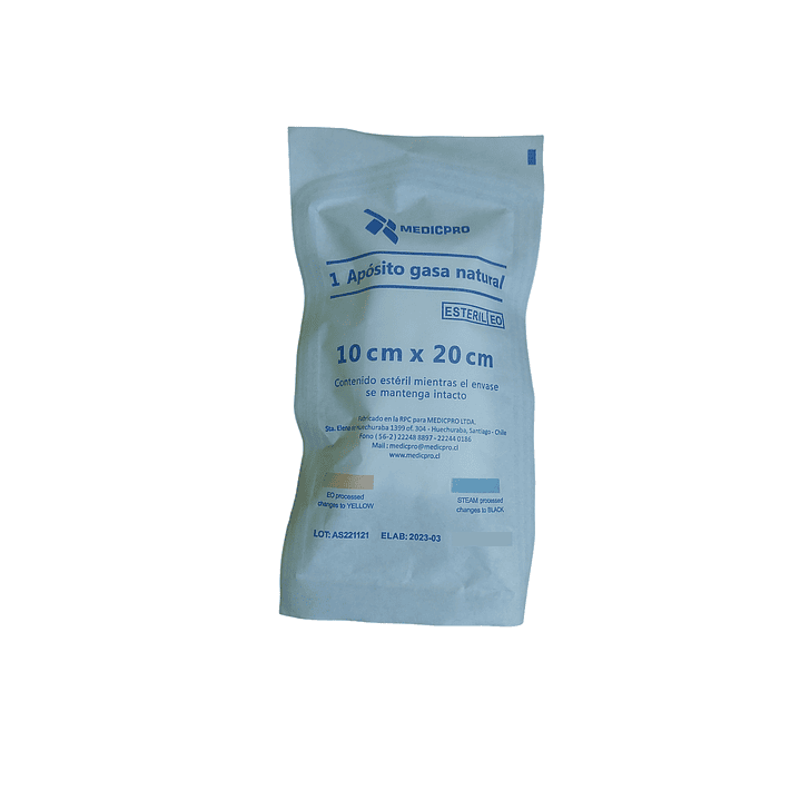 Apósito Gasa Natural — Medidas — MEDICPRO 1