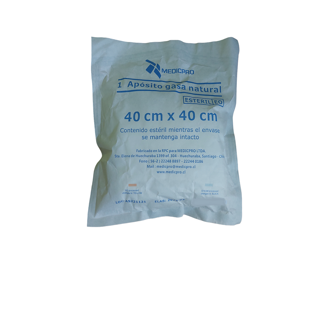 Apósito Gasa Natural — Medidas — MEDICPRO 3