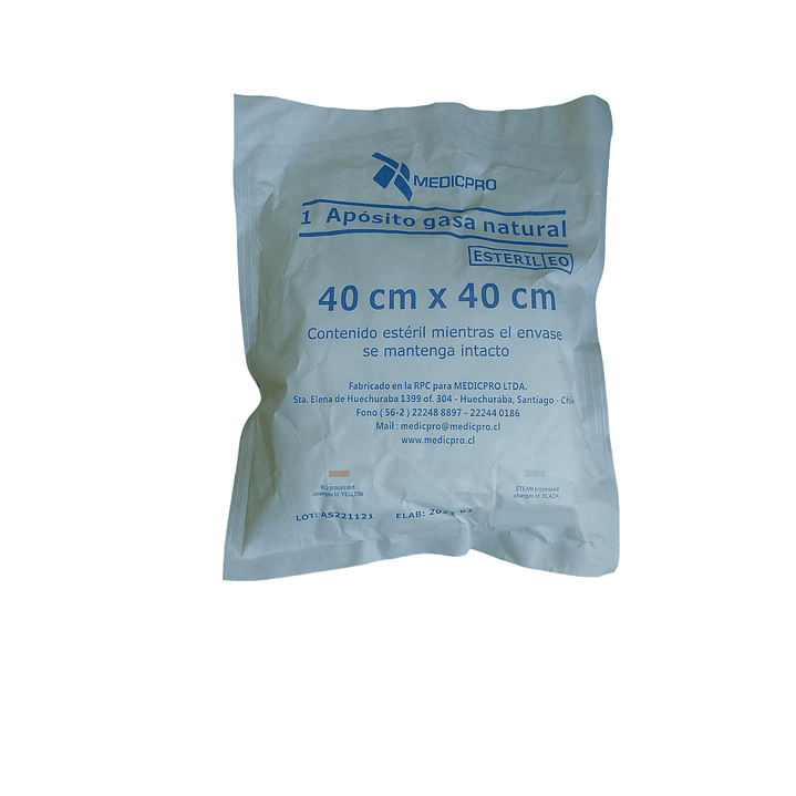 Apósito Gasa Natural — Medidas — MEDICPRO 3