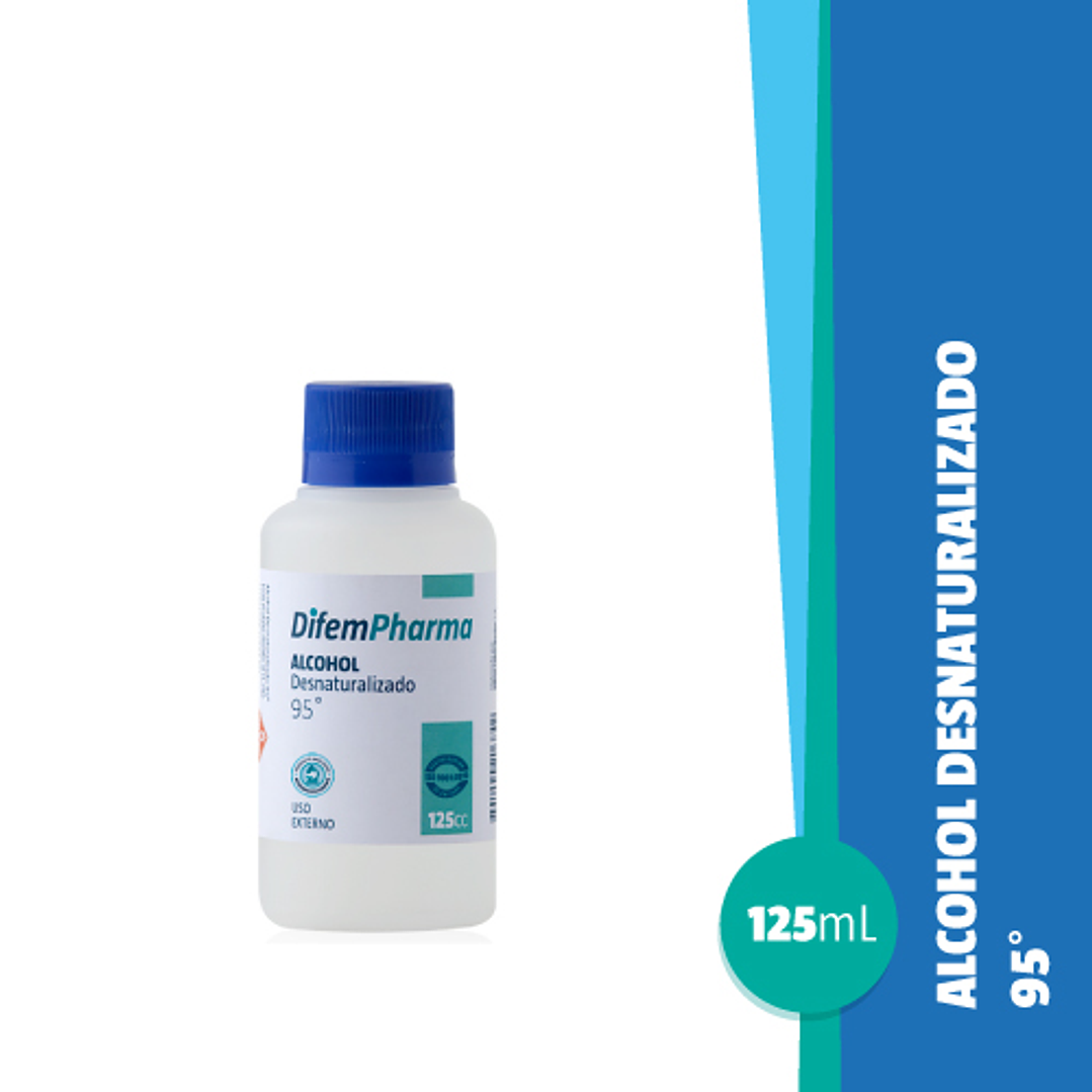 Alcohol Desnaturalizado 95° — 125 ml — DIFEMPHARMA 1