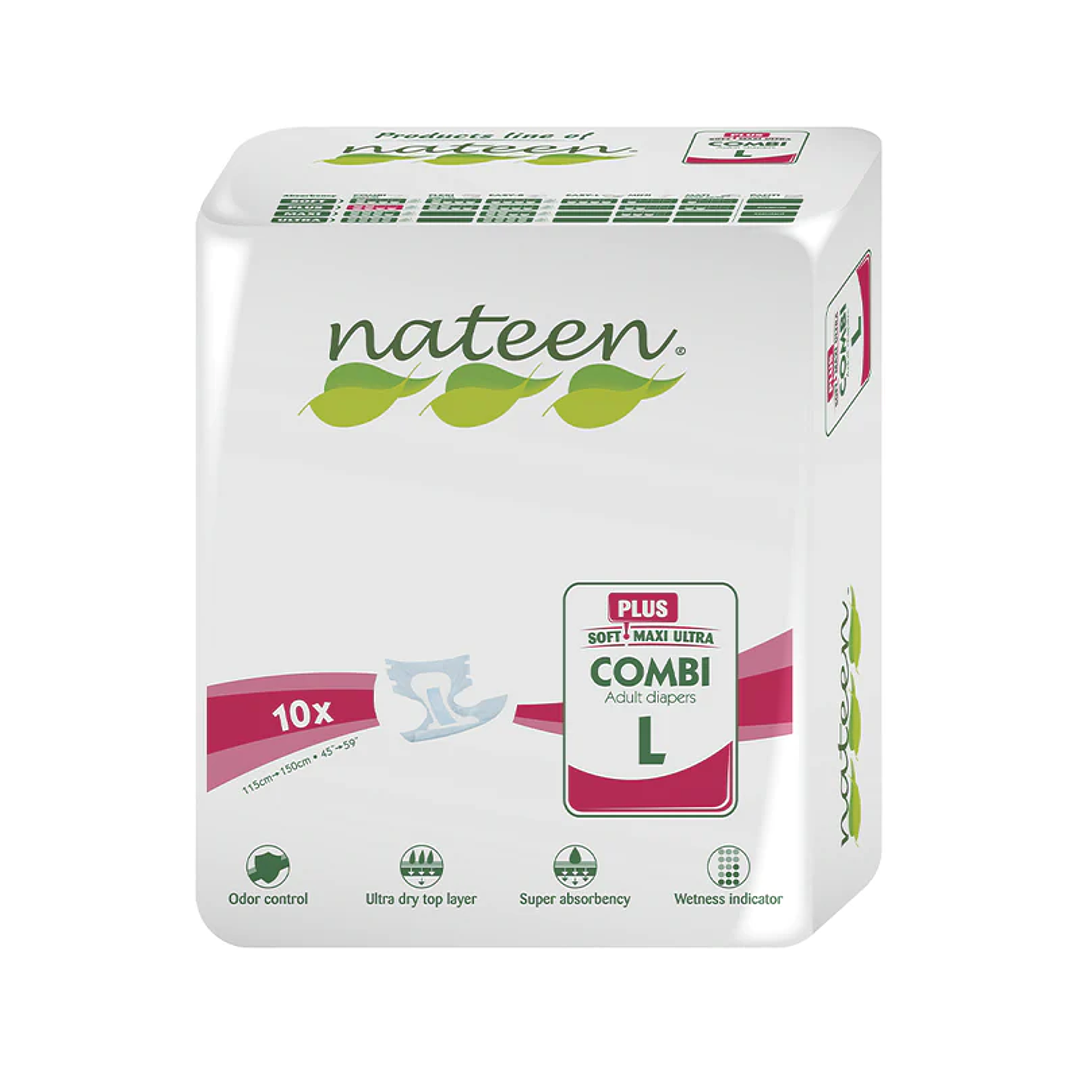 Pañal Nateen Combi Plus — Tallas — 10 Unidades 2