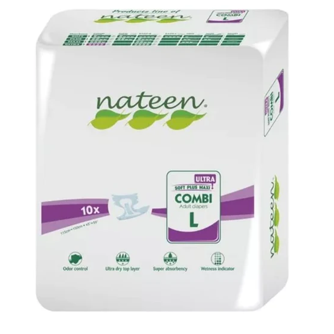 Pañal Nateen Combi Ultra — Tallas — 10 Unidades 2