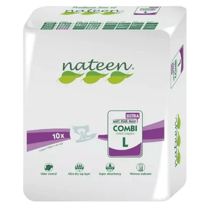 Pañal Nateen Combi Ultra — Tallas — 10 Unidades 2