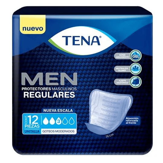 Tena Men — Protectores Masculinos Regulares — 12 Unidades