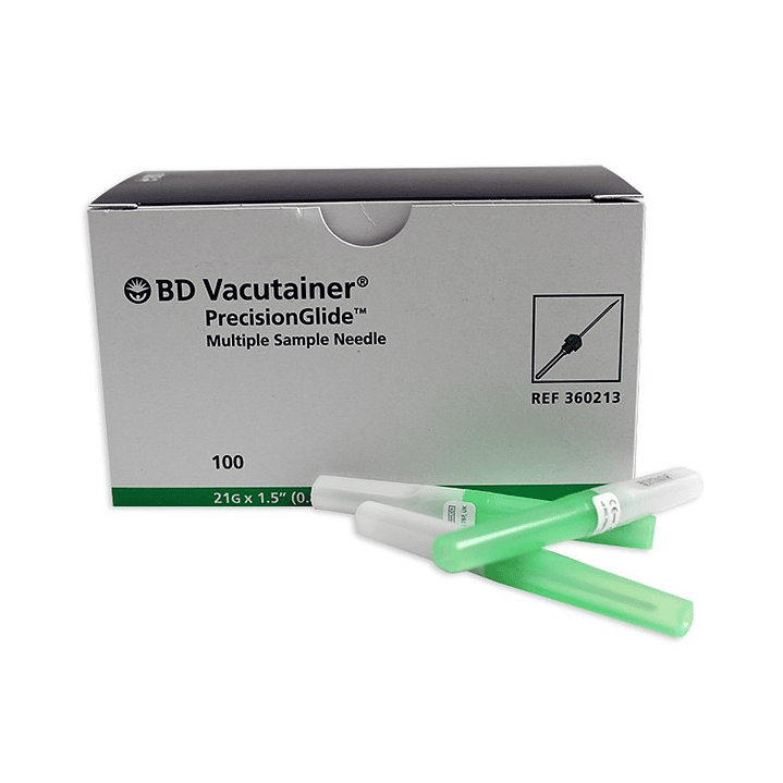 Aguja Múltiple Vacutainer 21G (0,8 mm. x 38 mm.) Unidad 1