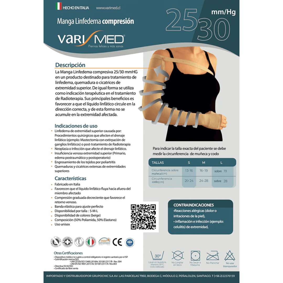 Manga Linfedema Varimed 25-30 mmHg - REF. 9012 1