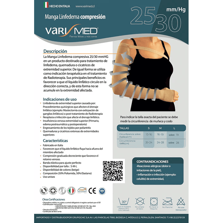 Manga Linfedema Varimed 25-30 mmHg - REF. 9012 1