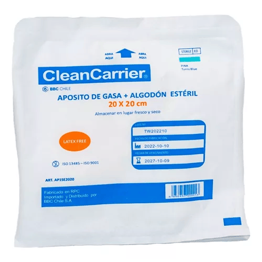 Apósito Gasa Natural - CleanCarrier - Medidas 1