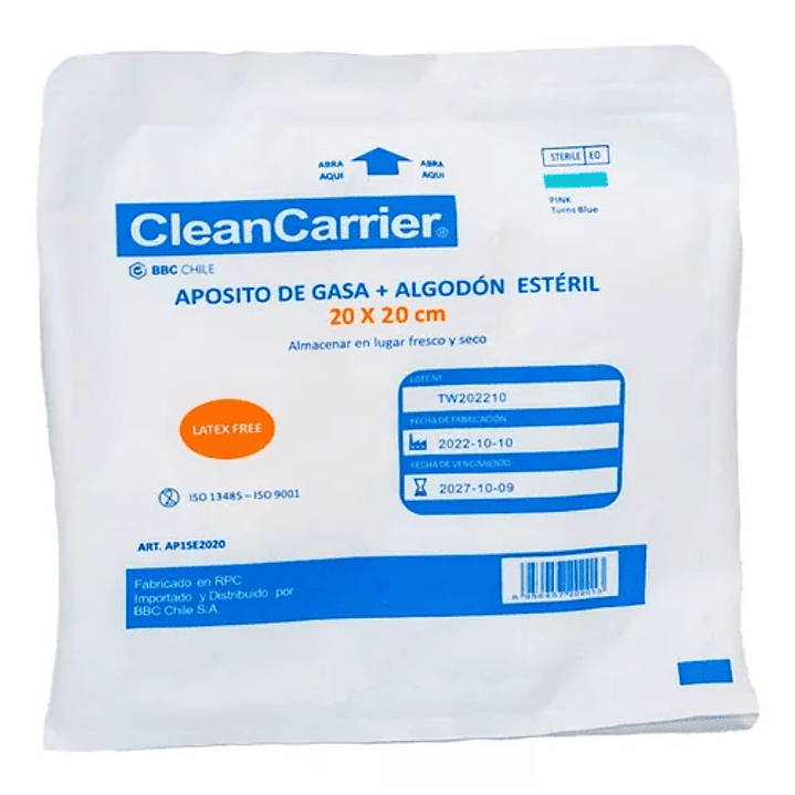 Apósito Gasa Natural - CleanCarrier - Medidas 1