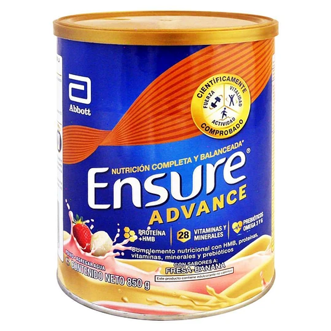 Ensure Advance 850 gr - Frutilla Banana 1
