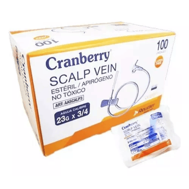 Conjuntos de Infusión con Alas (Mariposa) Cranberry – 23G x 3/4  – Calipso 2