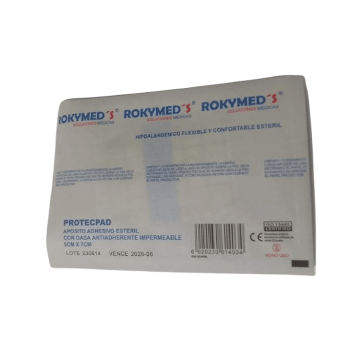 Apósito Adhesivo con Gasa Antiadherente Impermeable 5x7cm - Rokymed´s 2