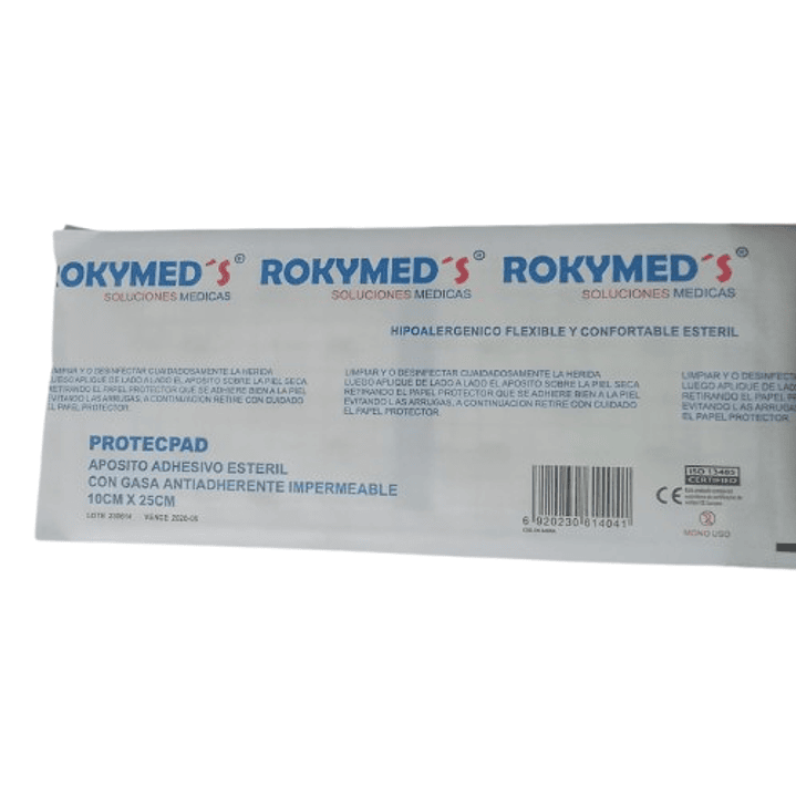 Apósito Adhesivo con Gasa Antiadherente Impermeable 10x25 cm - Rokymed´s 2