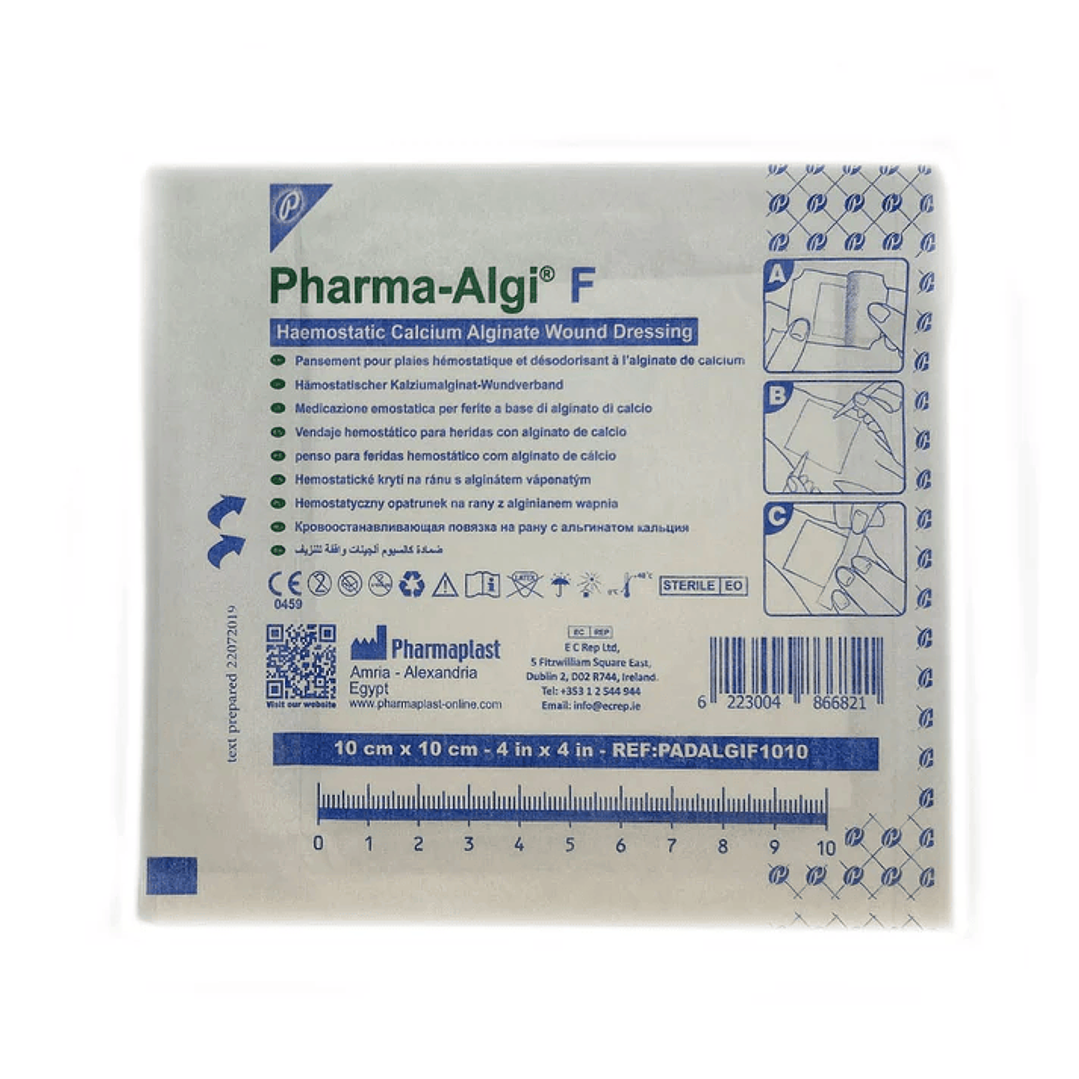 Apósito Alginato Calcio — Pharma Algi F — 10x10 cm — PHARMAPLAST — REF PADALGIF100100 2