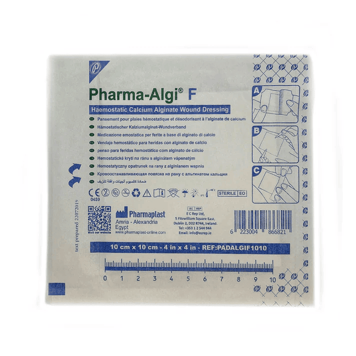 Apósito Alginato Calcio — Pharma Algi F — 10x10 cm — PHARMAPLAST — REF PADALGIF100100 2