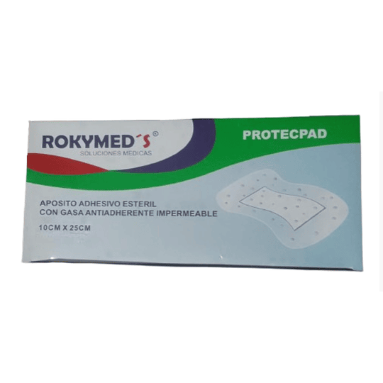 Apósito Adhesivo con Gasa Antiadherente Impermeable 10x25 cm - Rokymed´s