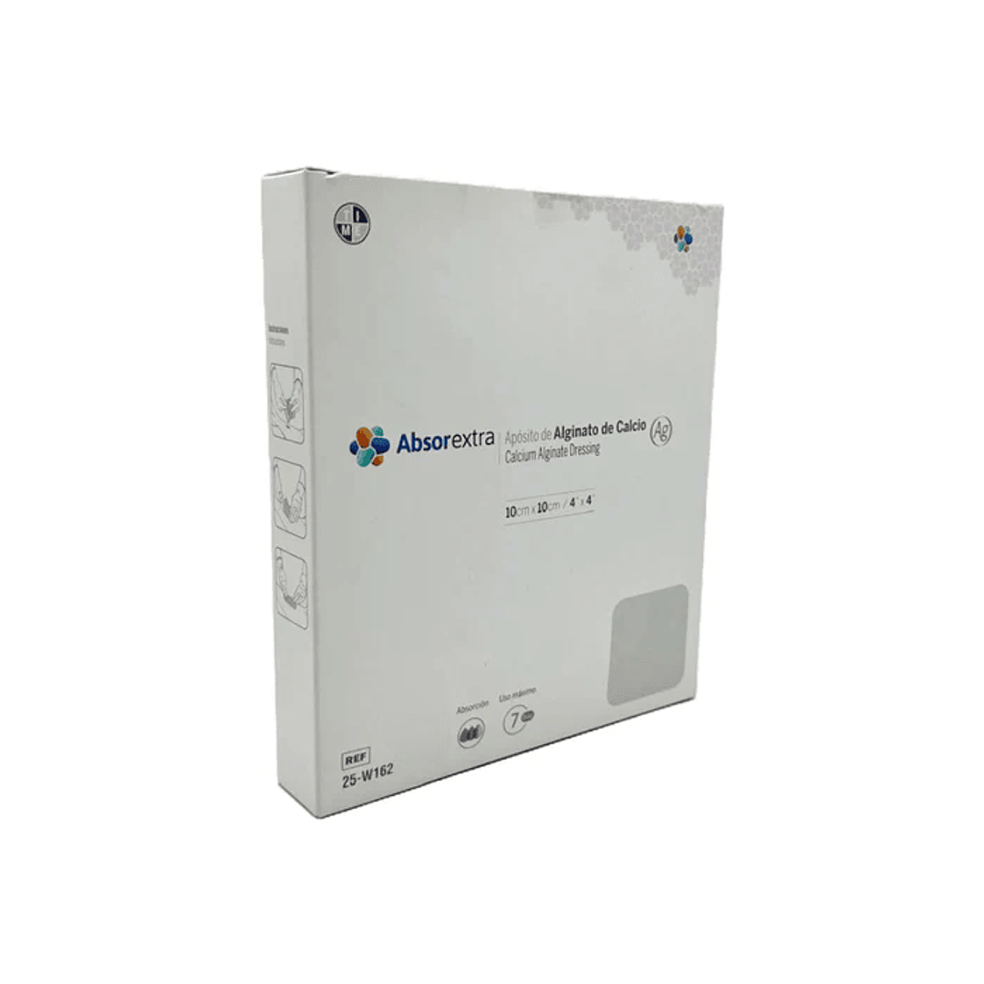 Apósito Alginato Calcio + Plata Absorbextra — 10x10 cm — GHC — 25-W162 1