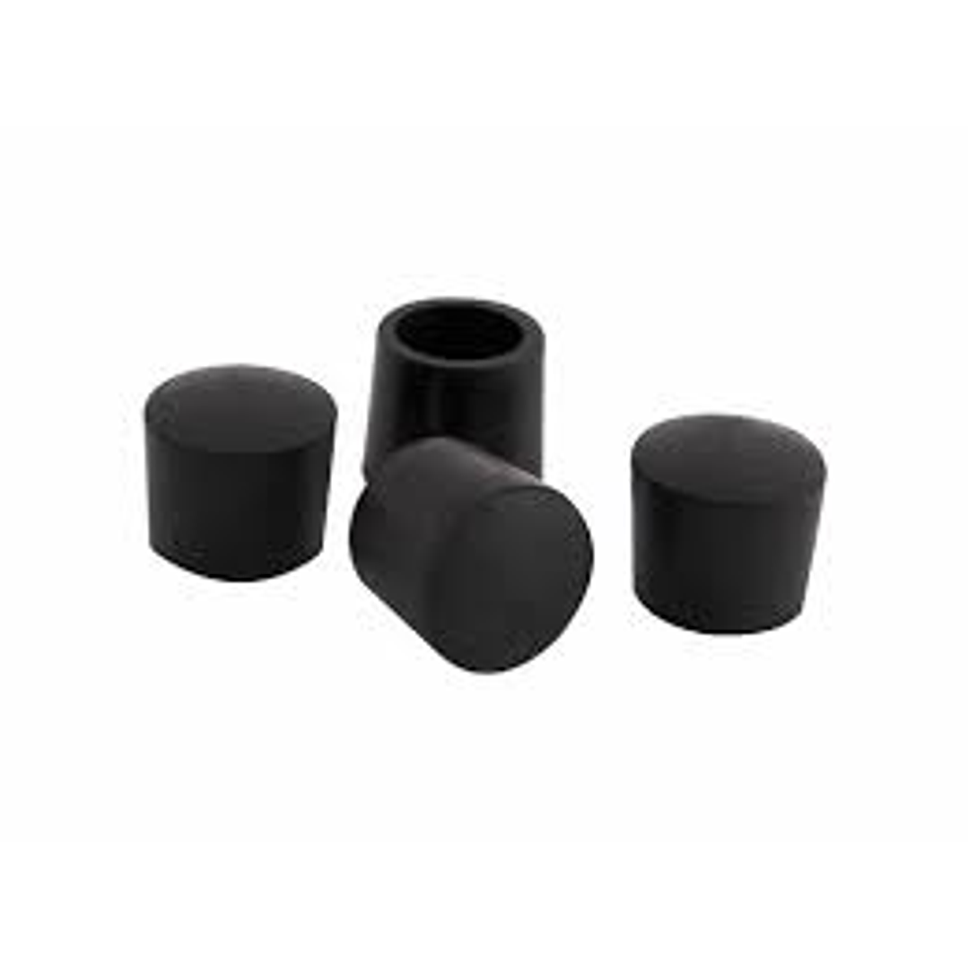 Regatón Bastón Ciego Negro 17mm - Unidad 1