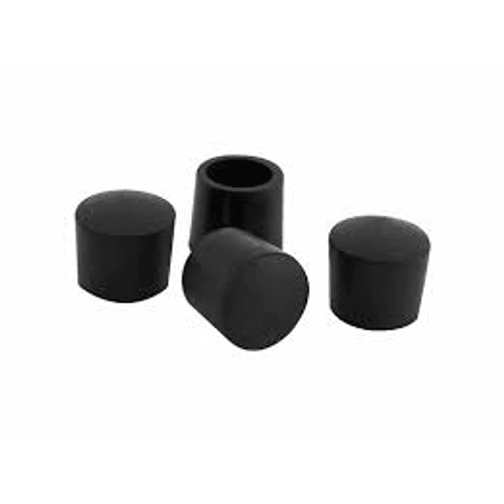 Regatón Bastón Ciego Negro 17mm - Unidad 1