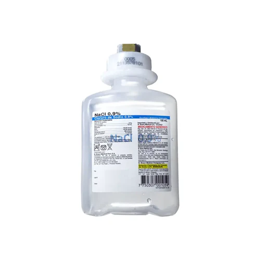Suero Fisiológico – Cloruro de Sodio 0,9% - 100 ml - BBraun 1