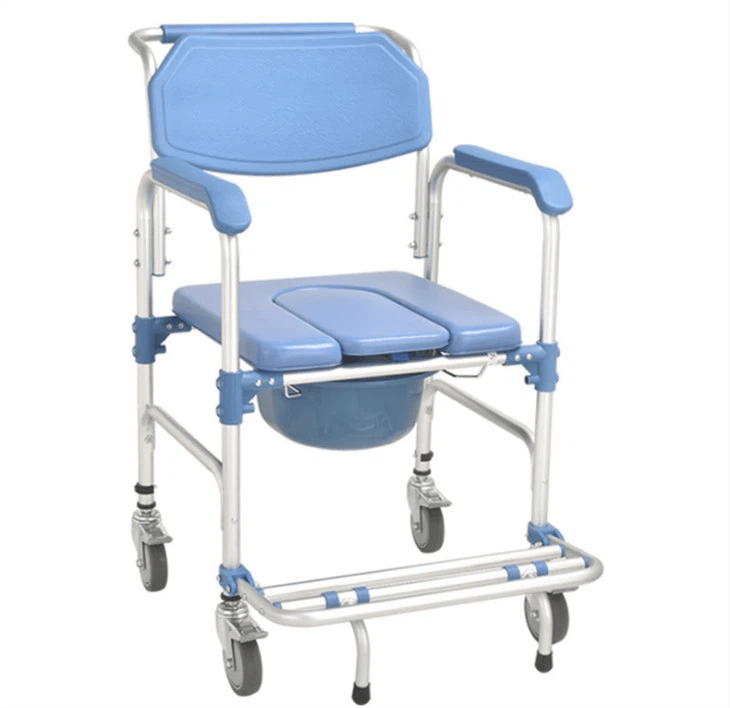 Silla de Baño con Ruedas con Apoya Pies - STRATTO M.D.