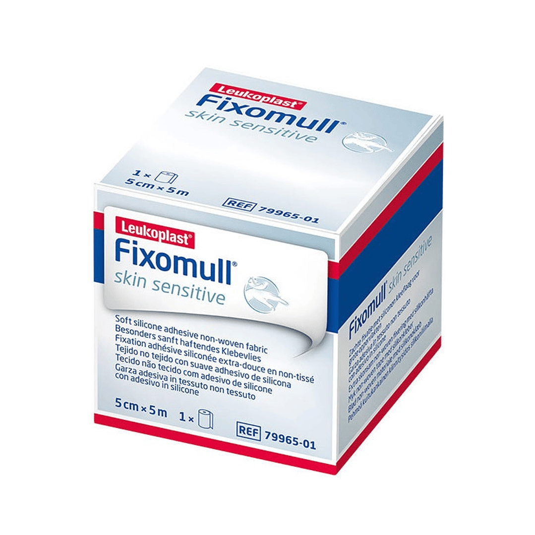 Fixomull Skin Sensitive - 5cm x 5mt - Venda Gasa No Tejida Adhesiva Silicona 1